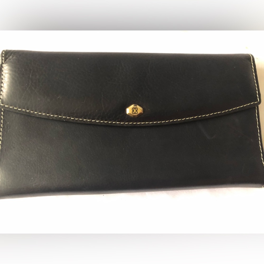 Bosca Ladies Black Leather Envelope Wallet